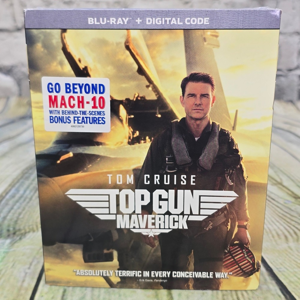 Top Gun Maverick Blu-ray Digital Tom Cruise Action Movie Slipcover NEW Paramount